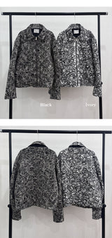 [HANDMADE] サークルパターンウールジャケット (2color)