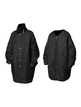 RELABEL 24AW バタフライレストレザーカラーデニムパッチワーク裏地取り外し可能シングルウェアマルチポケットウィンドブレーカーコットンジャケット