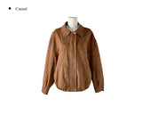 Camu Suede Slit Blouson Jacket