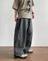 Herringbone Pintuck Balloon Pants