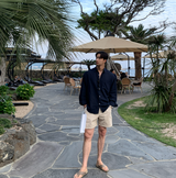 Liu Washing Cotton Banding Shorts