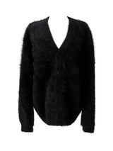 overfit blanc angora knit cardigan (unisex)