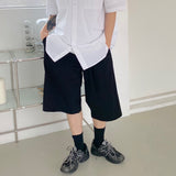 ツータックワイドバンディングハーフパンツ　2色