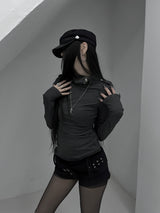 signal high neck button T (2color)