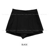 Manet Pleats Layered Skirt Pants