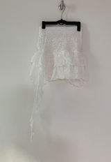 シェルレースアンバランスドスカート (white)