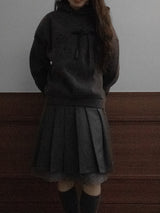 リボンフェンスフーディー (グレー)