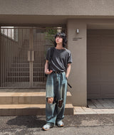 リクルースファンキーダメージバルーンデニムパンツ