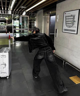 【即日発送】ナスツーウェイバルーンフィットフォールディングピンタックデニムパンツ