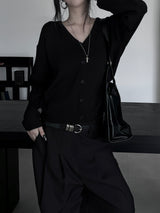 minimal basic knit cardigan (2color)