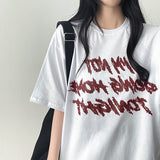オジーレタリングオーバーサイズフィットショートスリーブTシャツ