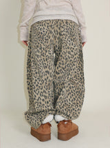 (Leopard Item)キヤヒョウ柄バルーンフィットワイドパンツ