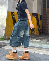 オリジナルヴィンテージ カーゴデニムバミューダパンツ