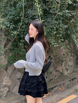 #レースティアードミニスカート (2color)