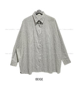 Chocolate Seersucker Boyfit Check Shirt