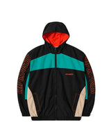 MFレトロ フーデッド トラックジャケット(Black/Bluegreen/Orange)