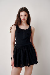 Beads Lip Sleeveless (Cream)