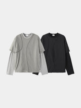 Race Stitch Layered Top