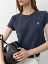 (Z-T-6804)ESSENTIAL SYMBOL SEMI CROP TEE
