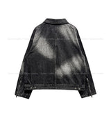 Darts Wrinkle Washing Denim Jacket