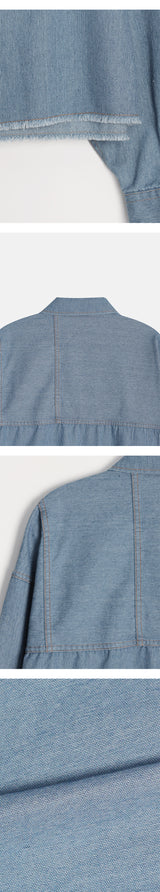 [S/S] Crop denim cutting shirts
