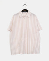[MADE] Vines Striped Sheer Short-Sleeve Shirt