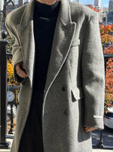 [F/W] ハンドメイドモヘアダブルロングコート(3color)
