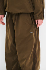 SP LINE WIDE JOGGER PANTS BROWN