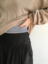 Punto pintuck midi skirt (2color)