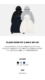 [Unisex] ベーシックラインオーバーフィット2ウェイジップアップ (4color)