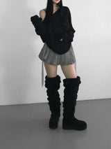 cable wool pumkin shorts(3 color) 