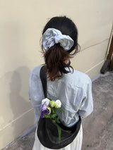 Vintage Hair Ruffle - French Blue