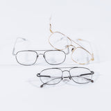 Knouun Square titanium glasses CODE. 102. G Black N Gray