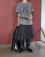 エントンオーバーサイズフィットプリント半袖Tシャツ
