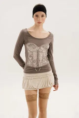 Silhouette tee - charcoal