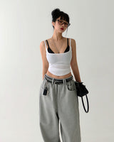 a two-line cross stud belt