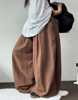 Lペールリネンバルーンロングパンツ 🤎💛🖤3COLOR
