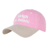 2トーンウォッシュドボールキャップ - Pink