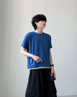 [1+1] パステルレイヤードショートスリーブTシャツ