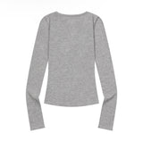 リコアヘンリーネックスリムフィットロングスリーブT(4COLOR)