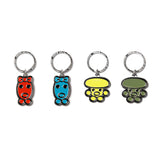Graphic metal keyring