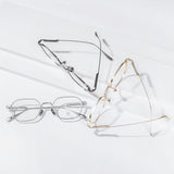 Knouun Square titanium glasses CODE. 102. A Yellow Glod