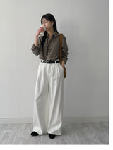 [Unisex] ソリッドコットンオーバーフィットシャツ