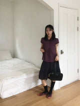 Mori two-button collar pocket blouse (4c)