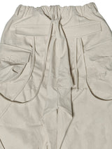  CUT OUT STRING CAGO PANTS . DRITY BEIGE