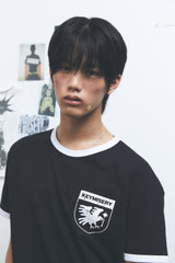 クロウキーズクロップリンガーTシャツ (ブラック)