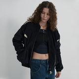 Corduroy Contrast Quilted Blouson - NAVY