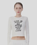 ライフセミウォーマークロップTシャツ