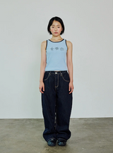 DOODLE SLEEVELESS - BLUE