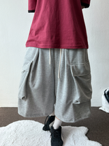 Milan Cargo Pintuck Over Balloon Bermuda Shorts  2 Color 